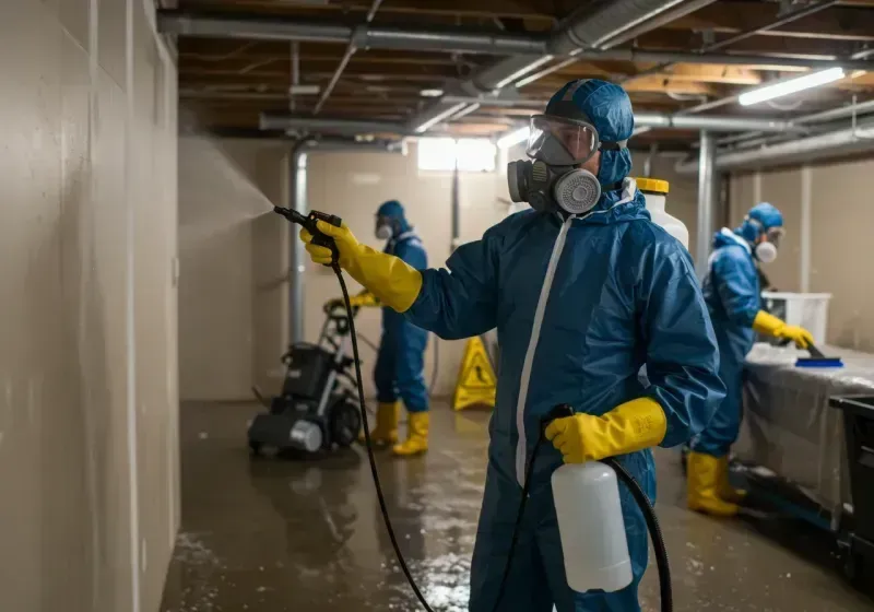 Basement Sanitization and Antimicrobial Treatment process in Gilbert, IA