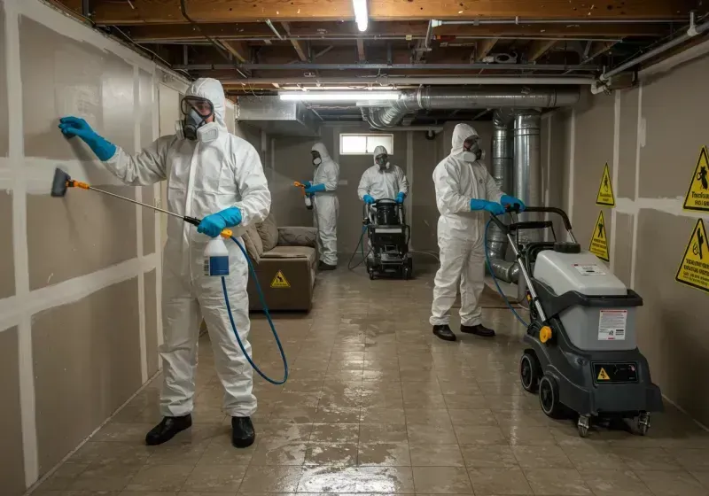 Basement Moisture Removal and Structural Drying process in Gilbert, IA